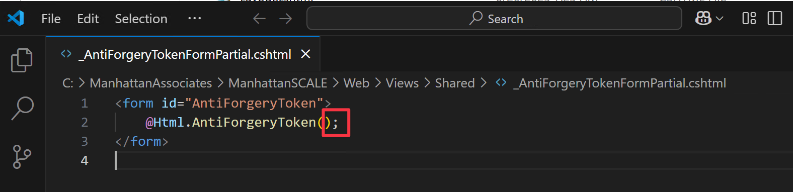 code before