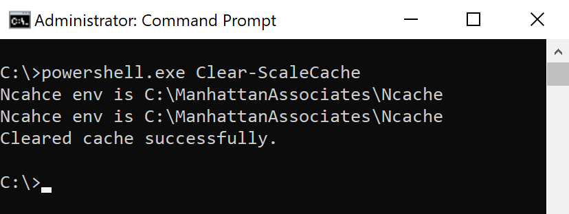 clear cache console output