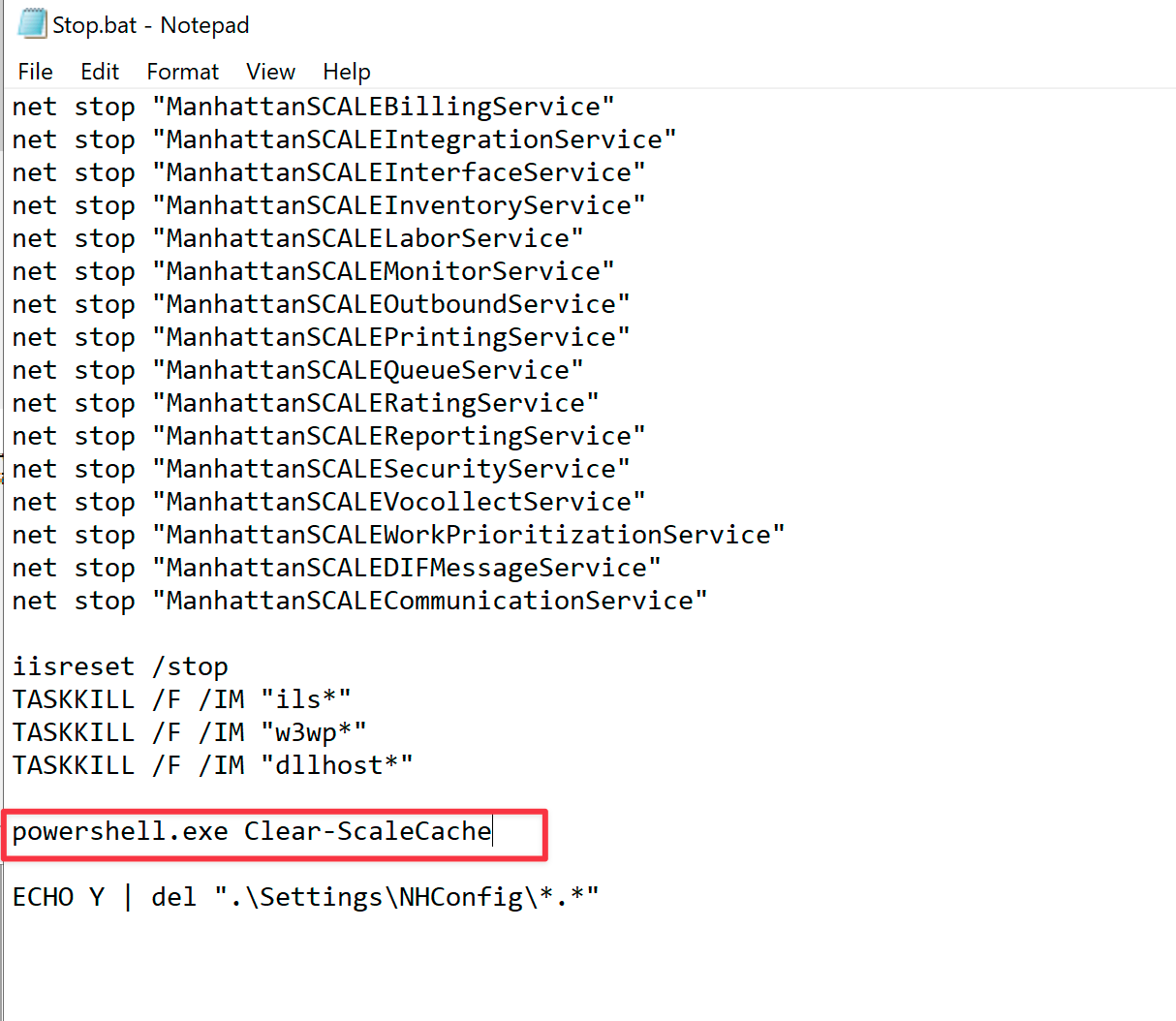 clear cache stop scripts